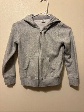 Amazon Essentials Heather Gray Kids Zip-Up Hoodie